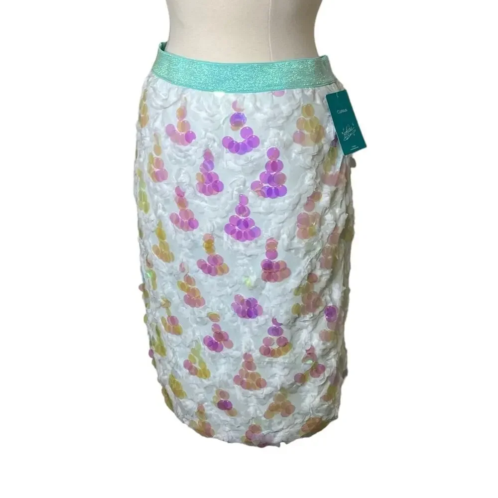 Disney Princess‎ Ariel Sequins Pull On Skirt Cosplay Size Large NEW WITH TAG